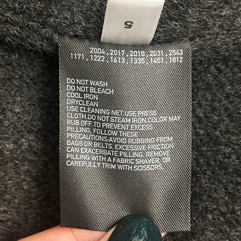 Uniqlo Wool Blend Charcoal Grey Oversized Blazer Coat Small - Picture 10 of 11